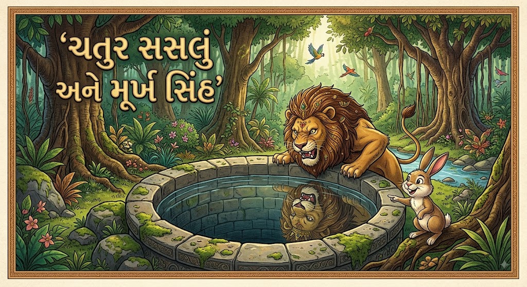 ચતુર સસલું અને મૂર્ખ સિંહ